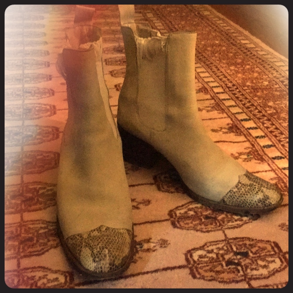 Beige Ankle Booties